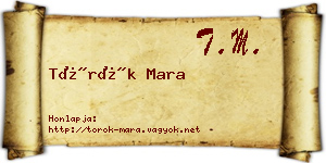 Török Mara névjegykártya